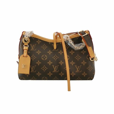 Louis Vuitton (LV) CarryAllBB植鞣革Monogram印花單肩包晶片款