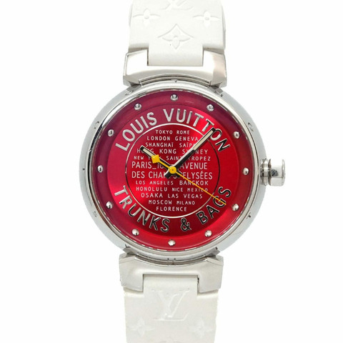 路易威登 Tambour Trans & Bucks Q131A 女士腕錶 紅色石英
