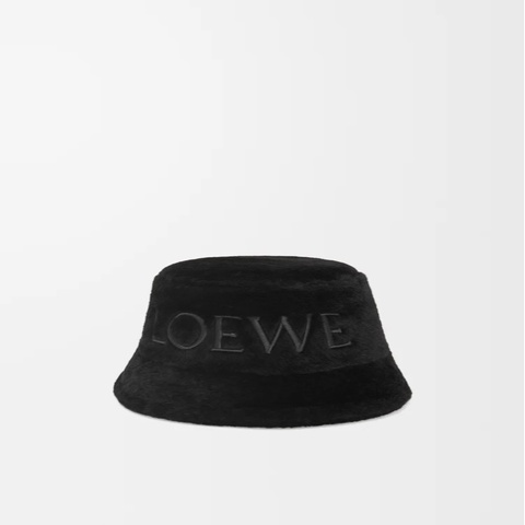 #全新附購證 Loewe 刺繡品牌logo羊毛皮漁夫帽 尺碼57、59