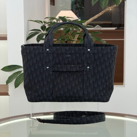 Dior迪奧  WWDior 系列 Oblique經典刺繡印花 男款手提單肩斜挎包托特包