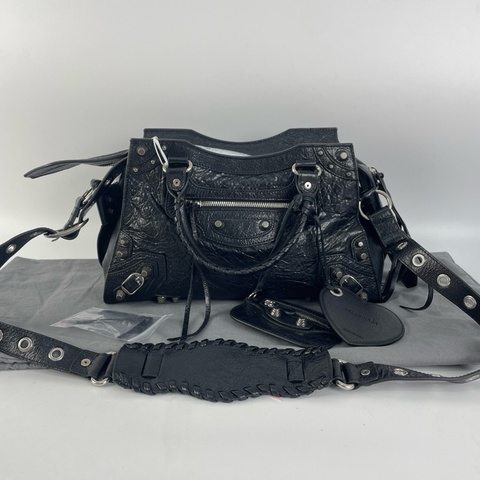 Balenciaga 巴黎世家 機車包手提包斜挎包 黑色