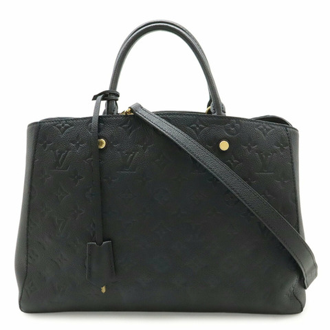 LOUIS VUITTON 路易威登 Monogram Empreinte Montaigne GM 手提包 托特包 單肩黑色 M41069