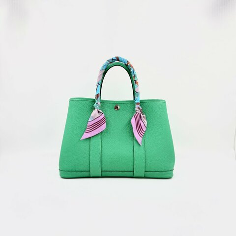HERMES - 薄荷綠TC皮garden party  30cm托特包