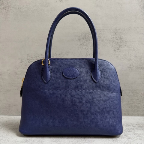 Hermes bolide 27 水墨藍 Epsom皮D刻