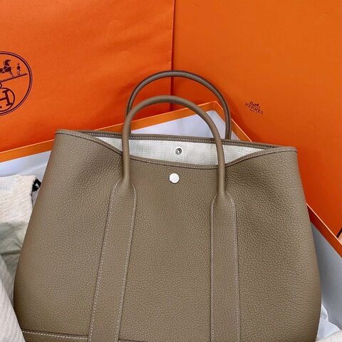 HERMES TOGO Garden Party 36大象灰 方框Q