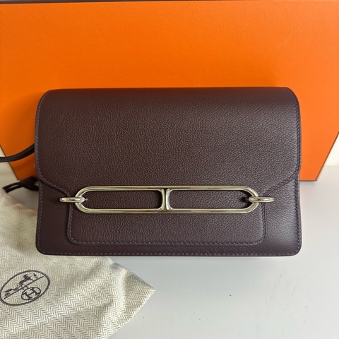 Hermès Roulis Mini Evercolor Rouge Sellier
