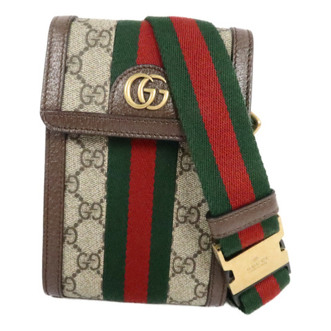 GUCCI 塗層帆布Mini Ophidia Wallet Belt Bag肩背袋