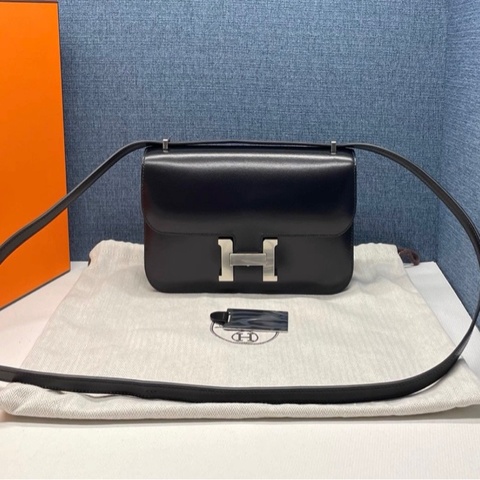 99閒置 Hermes 黑銀Constance elan 康康Box皮