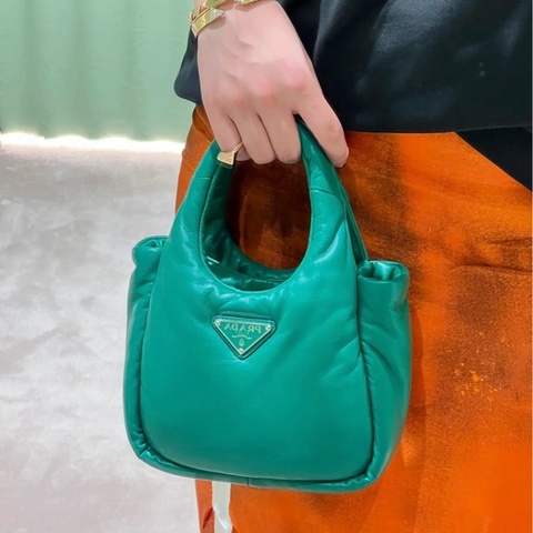 ✨Prada｜soft泡芙菜籃子 mini tote｜98新