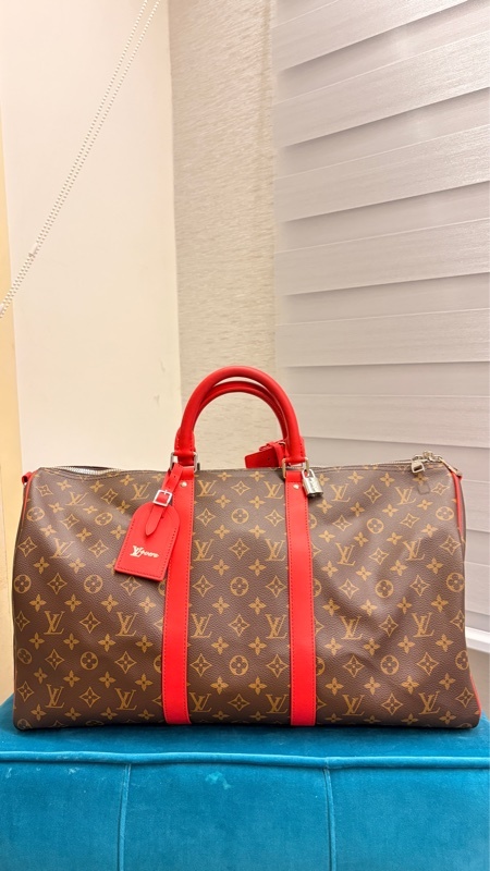LV Keepall 50 紅色 稀有款