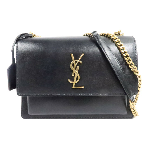 SAINT LAURENT 牛皮皮革Sunset Medium鏈帶肩背袋
