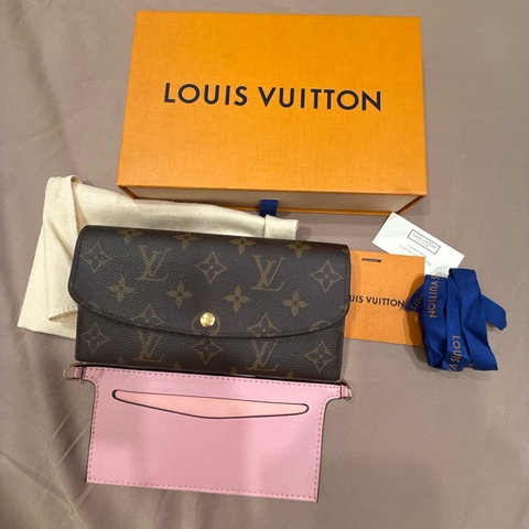 Louis Vuitton 粉色豆豆長夾改金屬扣