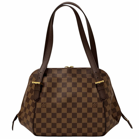 路易威登 LOUIS VUITTON Damier 女手袋 品牌單肩包 貝倫MM 埃賓棕色 N51174