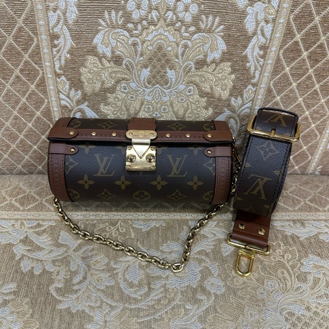 LV 原花金釦Papillon Trunk肩斜背包M57835