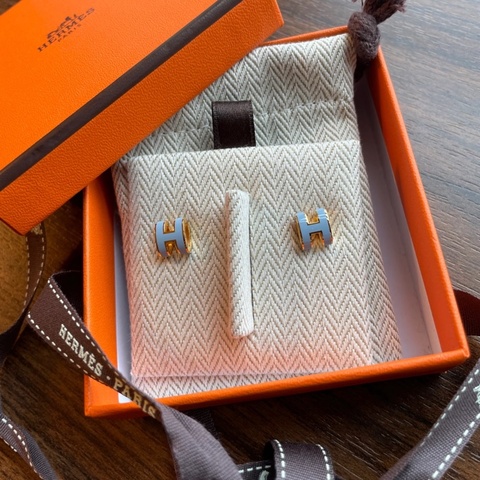 【99新 ✨ 全網最低價！】Hermes/爱马仕 Mini H-Pop耳钉（下單前先詢問庫存❗️❗️）