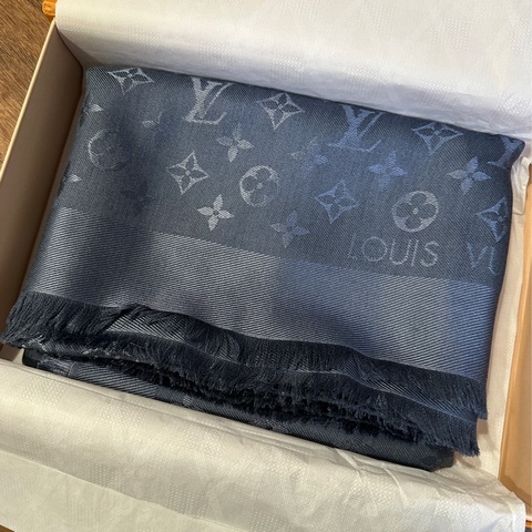 LV 絲質圍巾深藍色（牛仔色） Chale