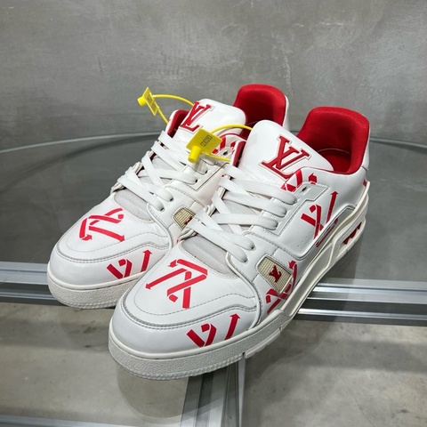 路易威登/Louis Vuitton LV trainer 環保白紅 尺碼/UK8 42碼