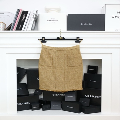 Chanel 13年凡尔赛宫系列西阵织包臀裙半裙