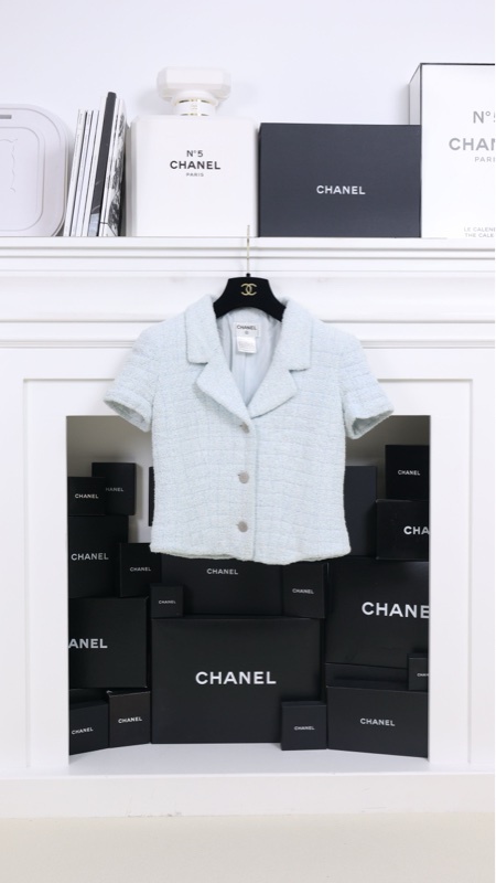 Chanel 2000年天蓝色短袖外套