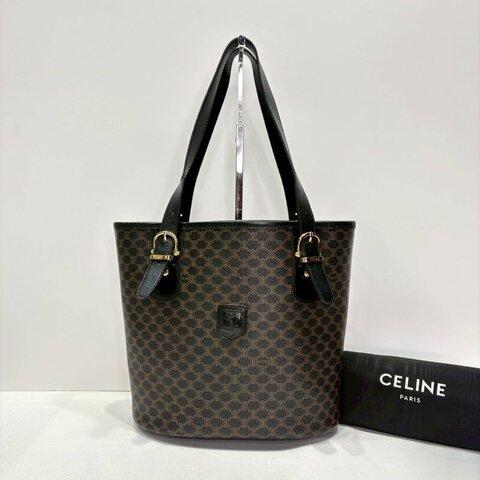 CELINE Vintage帆布水桶托特包