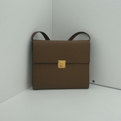 98新 愛馬仕/Hermes  chic16 金棕色 16x14x2.1