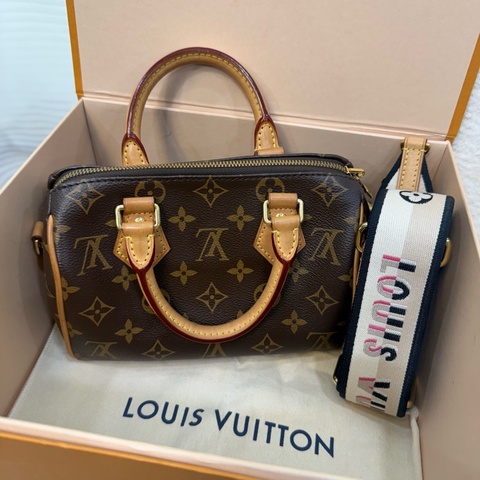 Lv speedy 黑織帶老花20