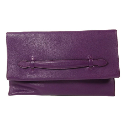 HERMES Evercolor皮革Plitplat Clutch手拿包Anemone