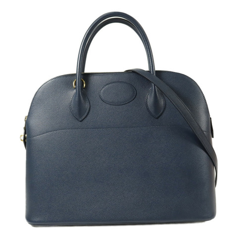 HERMES Epsom皮革Bolide 35手挽肩背兩用袋Bleu Saphir