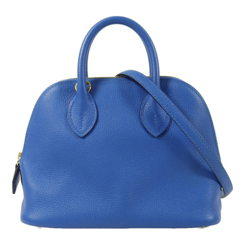 HERMES Evercolor皮革Bolide Mini手挽肩背兩用袋Bleu Zanzibar