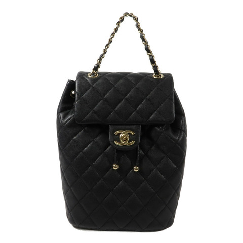 CHANEL 牛皮皮革Backpack鏈帶背包
