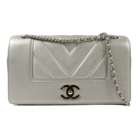 CHANEL 牛皮皮革Mademoiselle Flap Bag鏈帶肩背袋