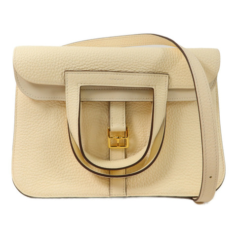 HERMES Clemence皮革Halzan 25手挽肩背兩用袋Nata