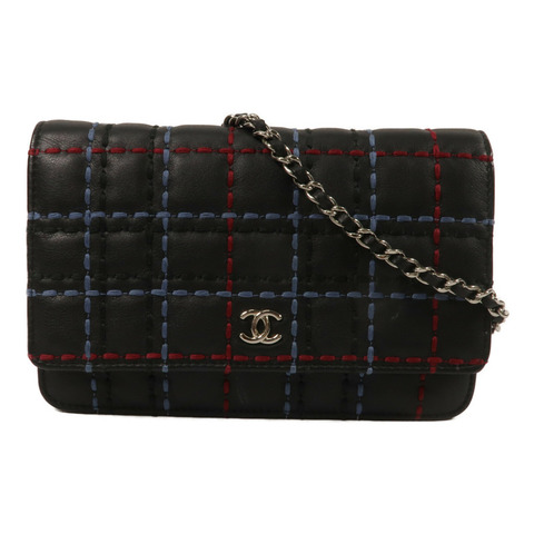 CHANEL 牛皮皮革WOC Wallet On Chain鏈帶肩背袋