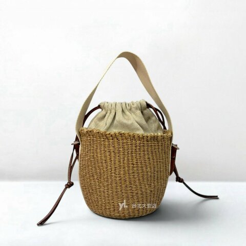 A13352-CHLOE Woody Basket草編小號水桶包