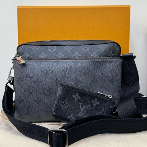 Lv Trio郵差包三合一斜背包