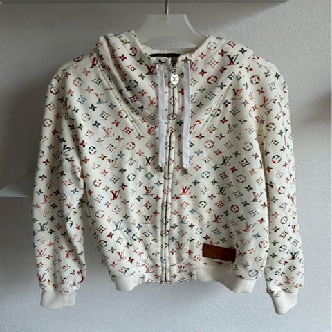 LV白/彩色老花連帽外套🧥xs
