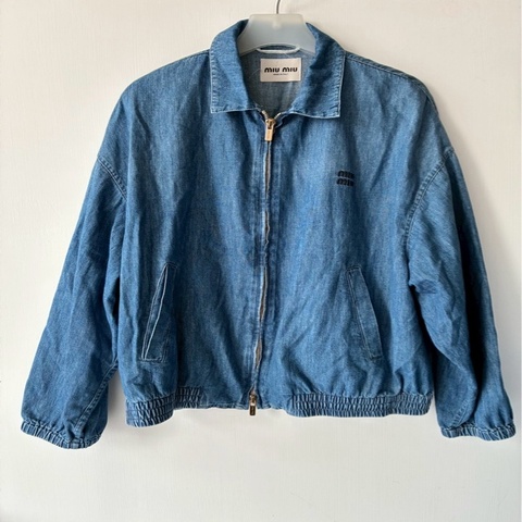 miumiu 丹寧深藍小logo外套🧥40