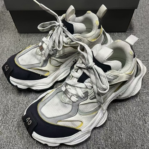 Balenciaga巴黎世家老爹鞋Cagro男款 厚底鞋白灰色40碼