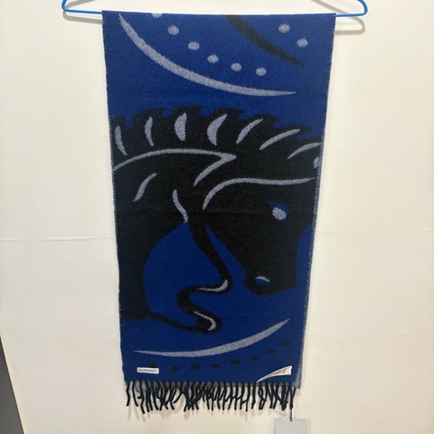 BURBERRY Mirrored Horse Cashmere Scarf 戰馬圍巾