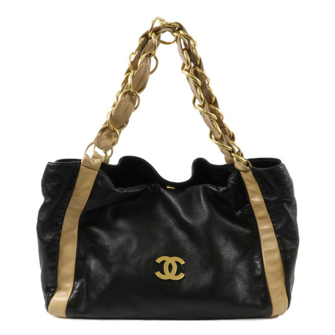 CHANEL 羊皮皮革Vintage Shoulder Bag鏈帶手挽袋
