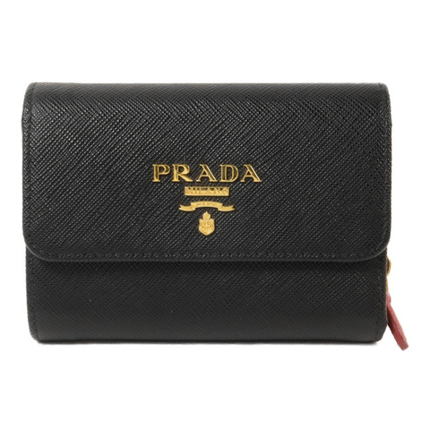 PRADA Saffiano皮革Fold Wallet錢包