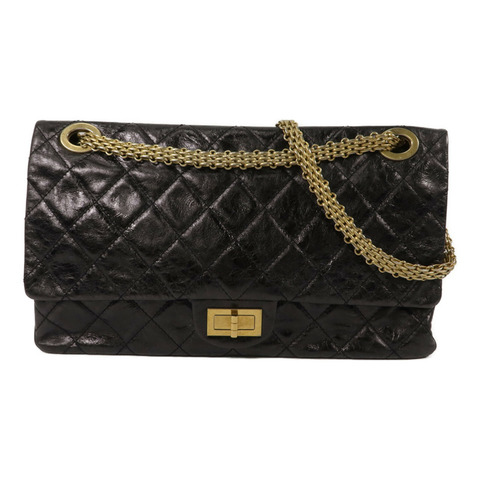CHANEL 羊皮皮革2.55 XL鏈帶肩背袋