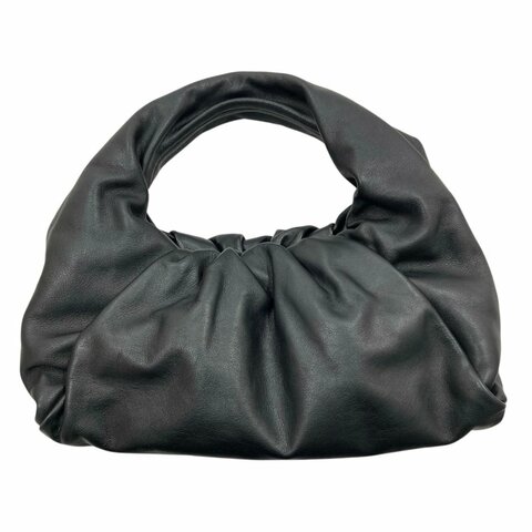 BOTTEGA VENETA 寶緹嘉 雲朵手提包 羊皮 黑色 銀釦