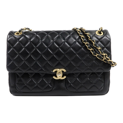 CHANEL 羊皮皮革Chain Shoulder Bag鏈帶肩背袋