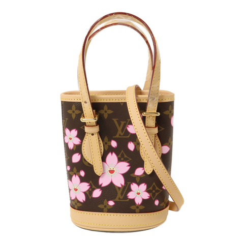 LOUIS VUITTON Monogram Cherru Blossom LV x TM Nano Bucket手挽肩背兩用袋