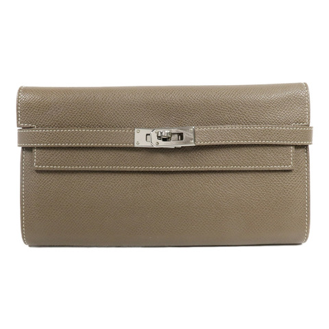 HERMES Epsom皮革Kelly Wallet長錢包