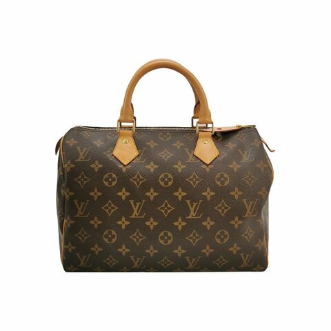 Louis Vuitton (LV) Speedy30植鞣革Monogram印花波士頓包手提包