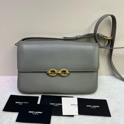 聖羅蘭/Saint laurent  單肩斜挎包灰色