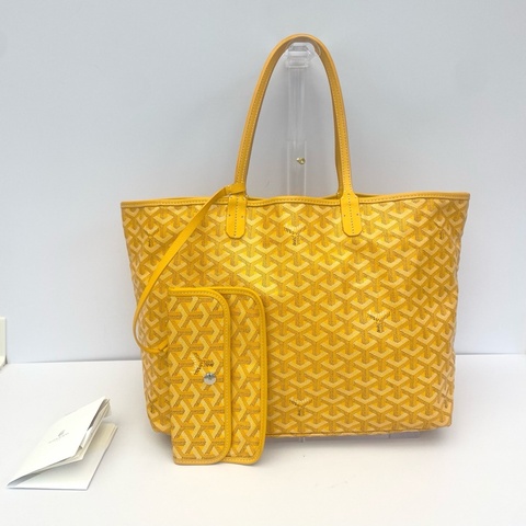 戈雅GOYARD 黃色小號托特包 經典老花帆布 手提肩背 尺寸：28 x 15 x 34