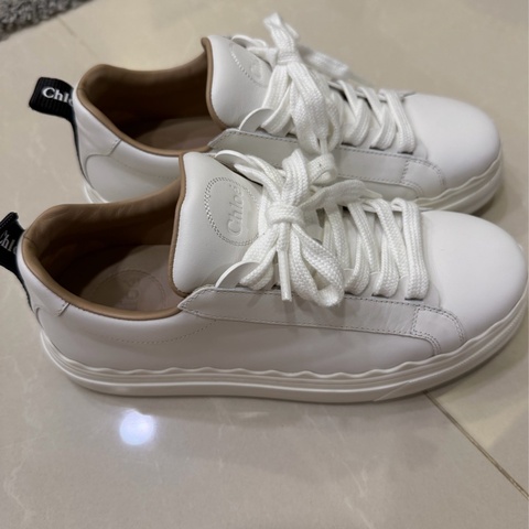 Chloe 花邊小白鞋 EU37